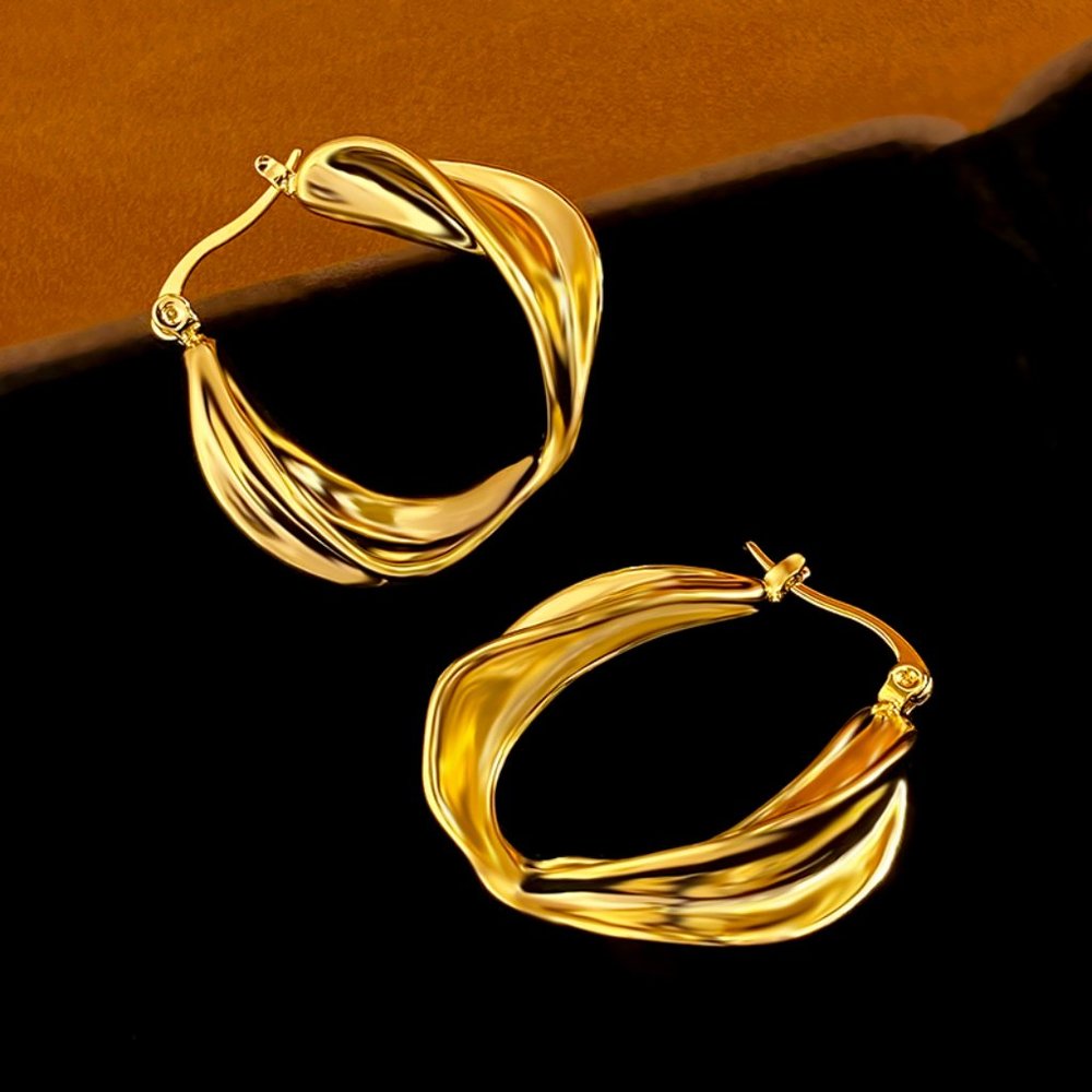 Minimalist Style Earrings Metal Twisted Earrings